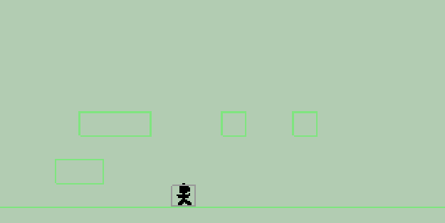 The character jumps on to various platforms and appears to move naturally.